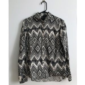 J CREW button down top | geometric straight